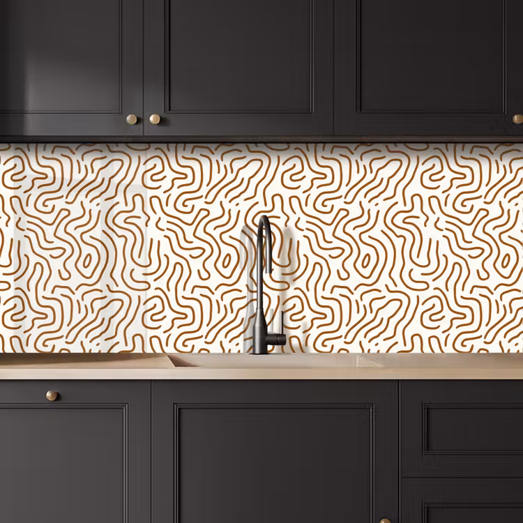 Keuken achterwand - Minimalistisch - Patroon - Terracotta — 6