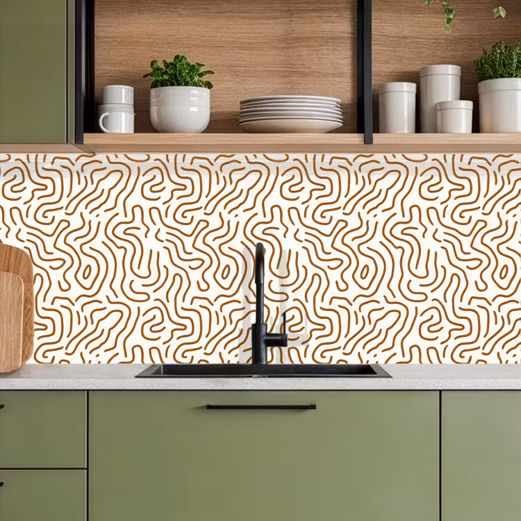 Keuken achterwand - Minimalistisch - Patroon - Terracotta — 8