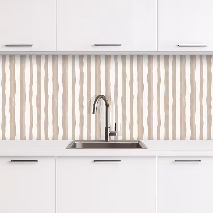 Keuken achterwand - Minimalistisch - Strepen - Beige — 4