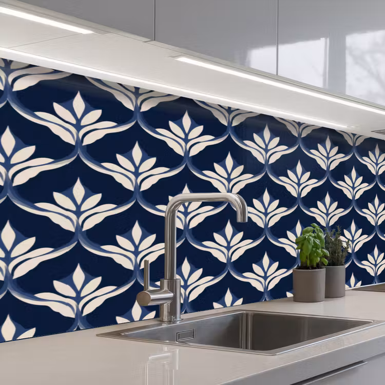 Keuken achterwand - Modern - Ontwerp - Blauw — 2