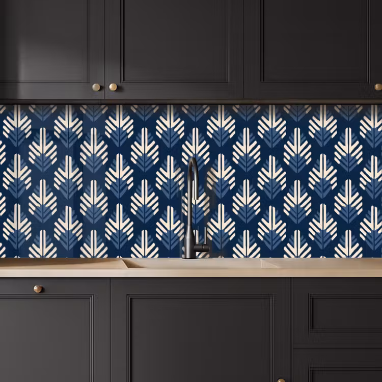 Keuken achterwand - Modern - Patroon - Blauw — 6