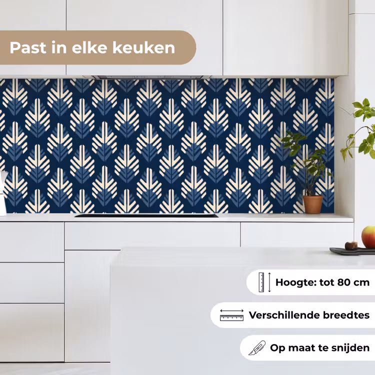 Keuken achterwand - Modern - Patroon - Blauw — 7
