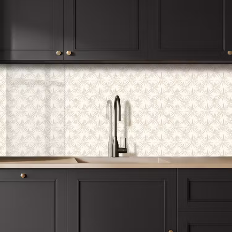 Keuken achterwand - Patroon - Bloemen - Beige — 6