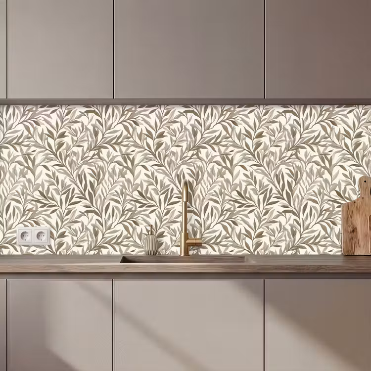 Keuken achterwand - Takken - Botanisch - Taupe — 1
