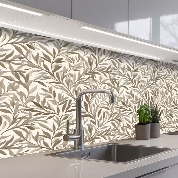Keuken achterwand - Takken - Botanisch - Taupe — 2