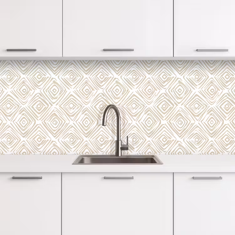 Keuken achterwand - Abstract - Ruit - Beige — 4