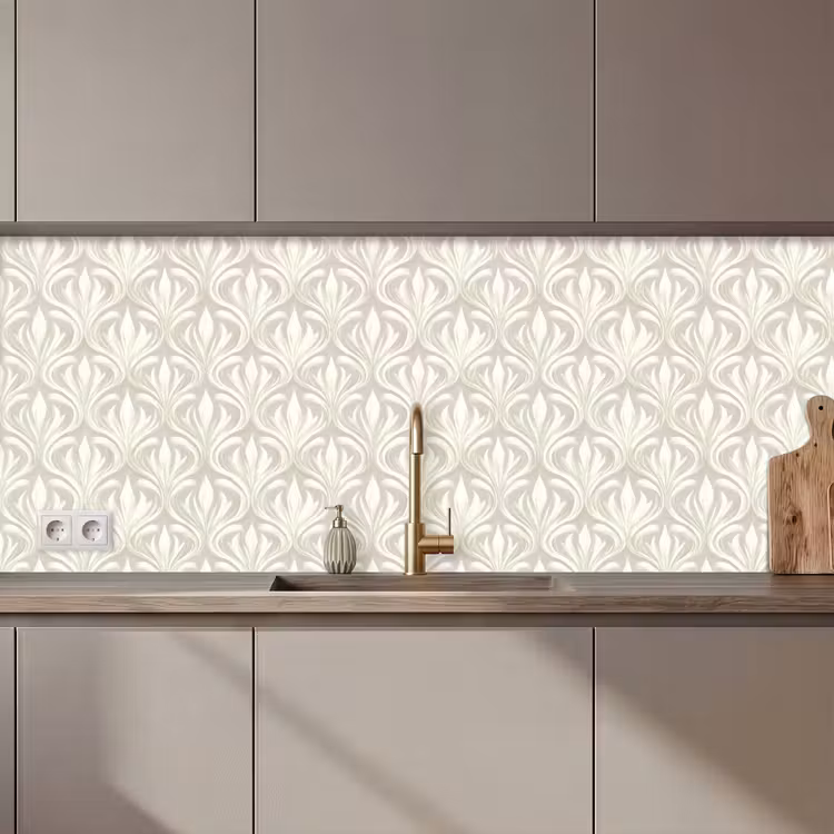 Keuken achterwand - Barok - Patroon - Beige — 1
