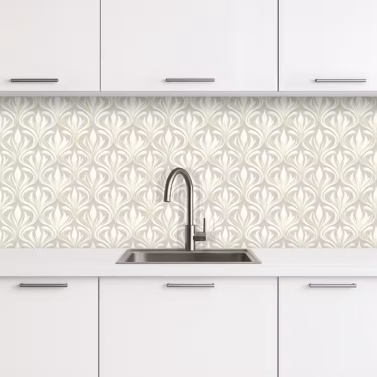 Keuken achterwand - Barok - Patroon - Beige — 4