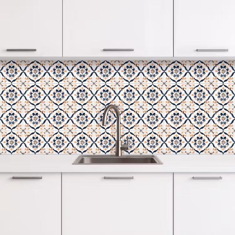 Keuken achterwand - Bladvorm - Patroon - Kleurrijk — 4