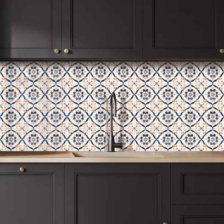Keuken achterwand - Bladvorm - Patroon - Kleurrijk — 6