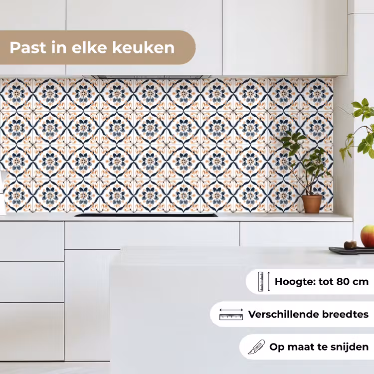 Keuken achterwand - Bladvorm - Patroon - Kleurrijk — 7