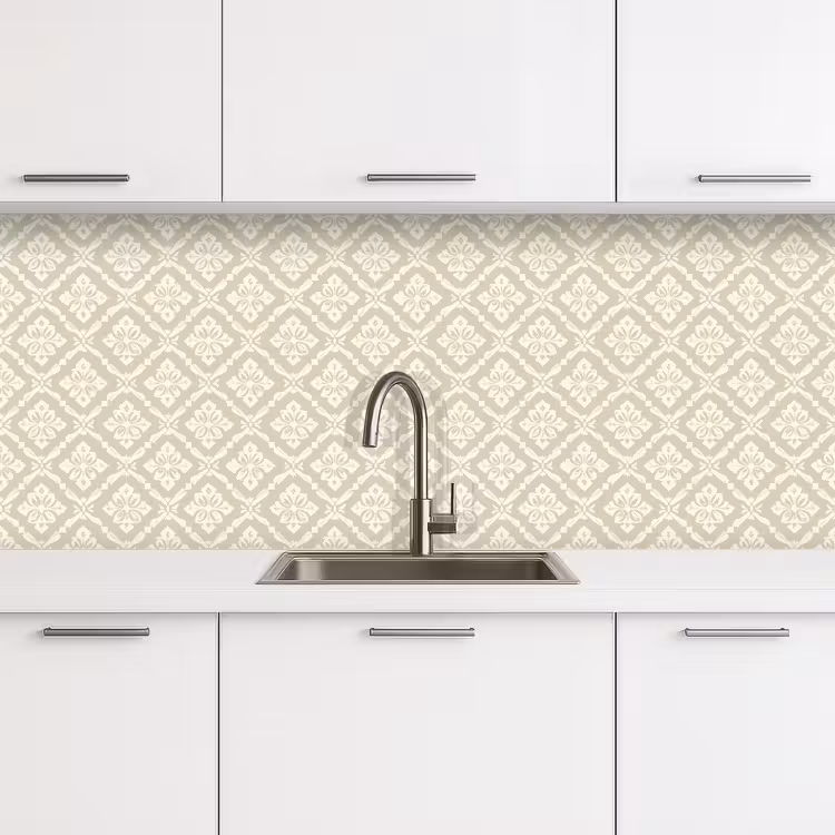 Keuken achterwand - Floraal - Ornament - Beige — 4