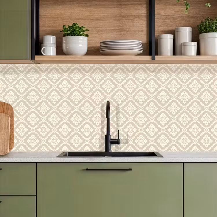 Keuken achterwand - Floraal - Ornament - Beige — 8
