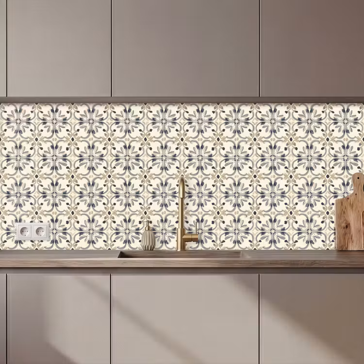 Keuken achterwand - Floraal - Patroon - Kleurrijk — 1
