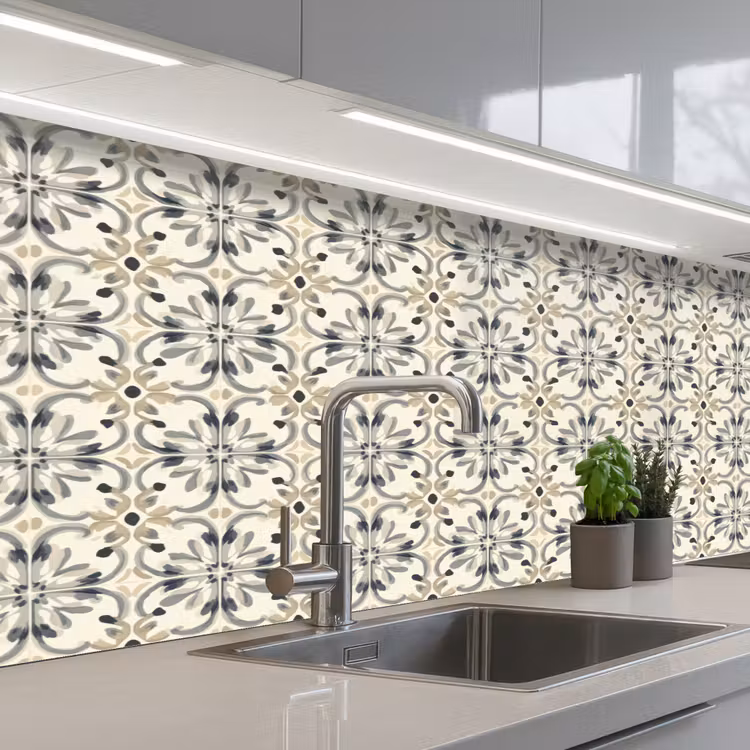 Keuken achterwand - Floraal - Patroon - Kleurrijk — 2