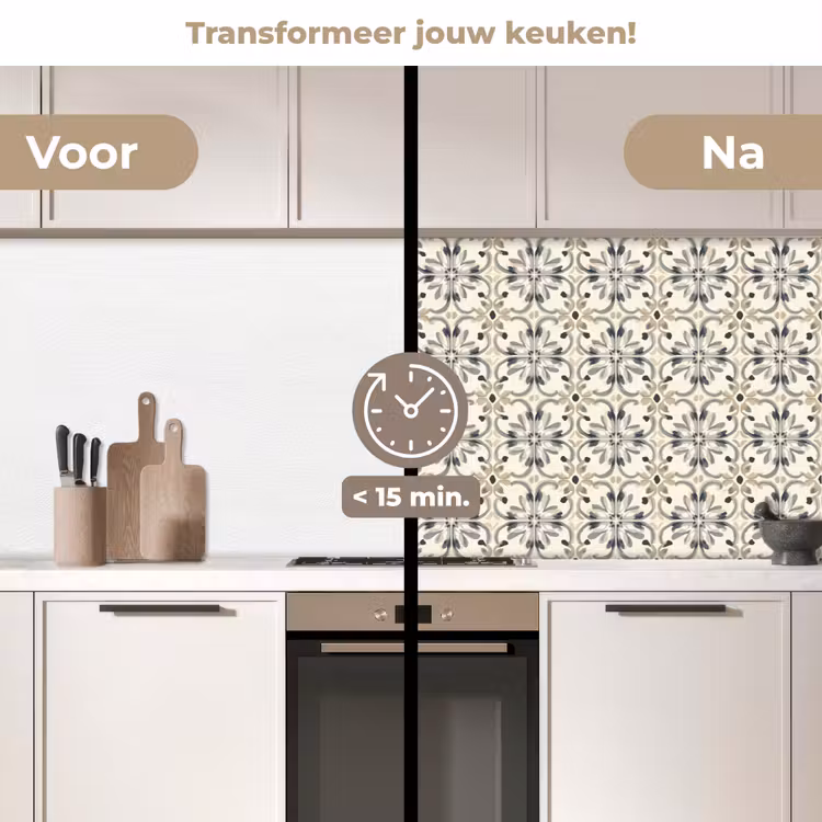 Keuken achterwand - Floraal - Patroon - Kleurrijk — 3