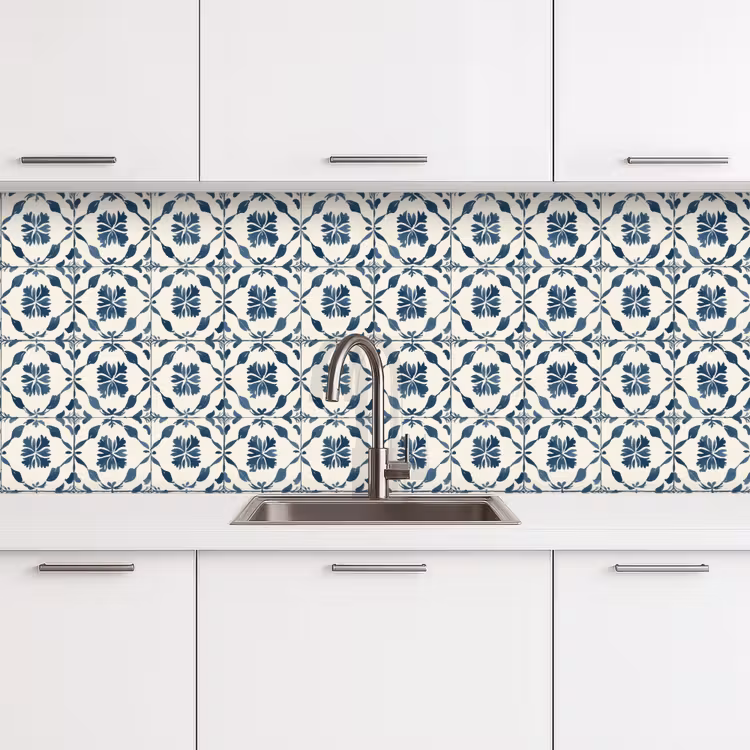 Keuken achterwand - Grafisch - Tegel - Blauw — 4