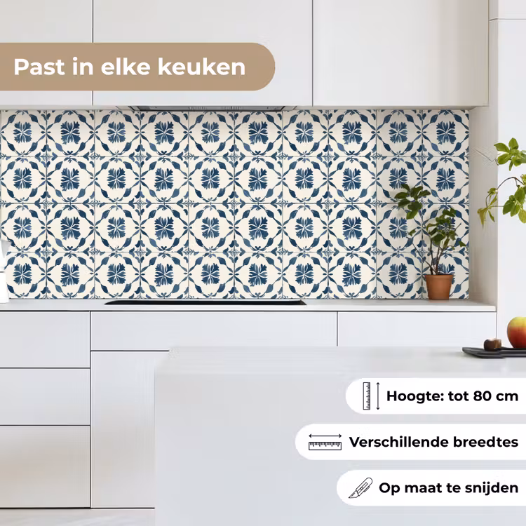 Keuken achterwand - Grafisch - Tegel - Blauw — 7