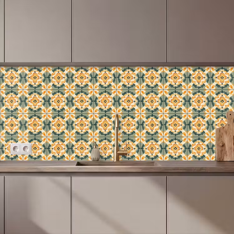 Keuken achterwand - Keramiek - Verweerd - Kleurrijk — 1