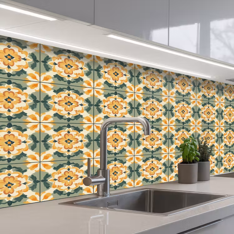Keuken achterwand - Keramiek - Verweerd - Kleurrijk — 2