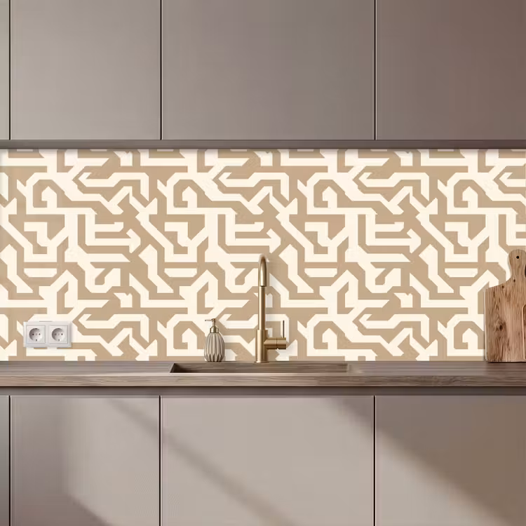 Keuken achterwand - Modern - Abstract - Beige — 1