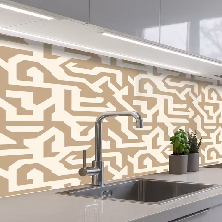 Keuken achterwand - Modern - Abstract - Beige — 2
