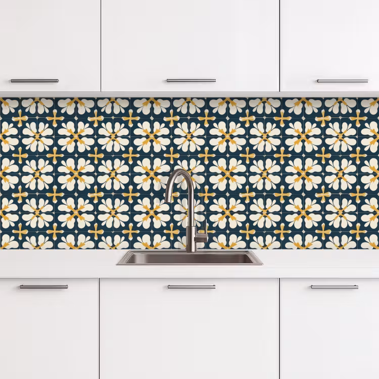 Keuken achterwand - Motief - Tegel - Okergeel — 4