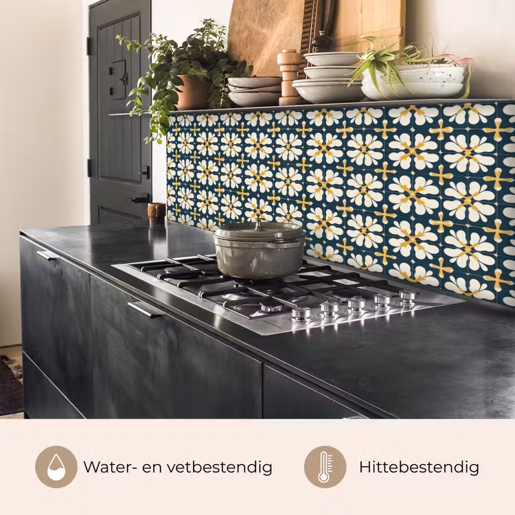 Keuken achterwand - Motief - Tegel - Okergeel — 5