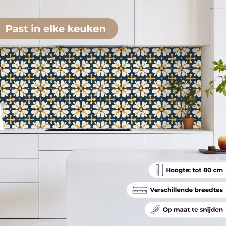 Keuken achterwand - Motief - Tegel - Okergeel — 7