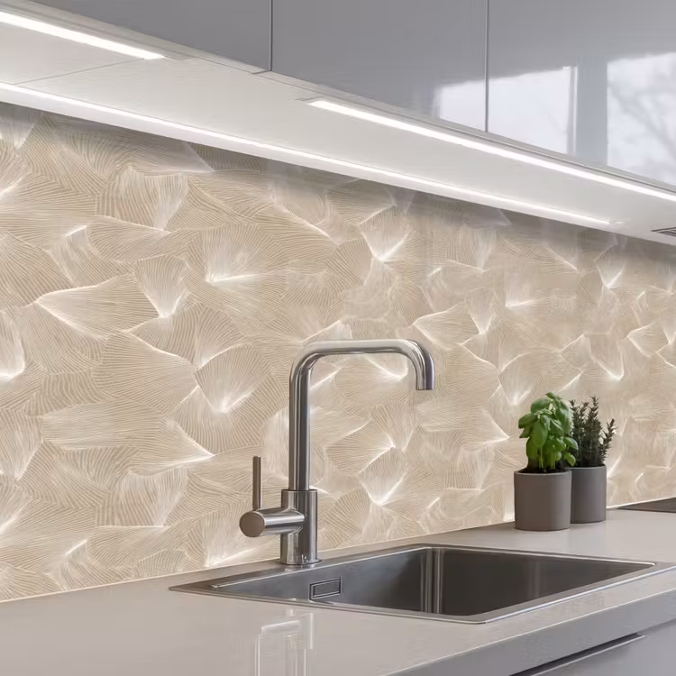 Keuken achterwand - Organisch - Textuur - Beige — 2