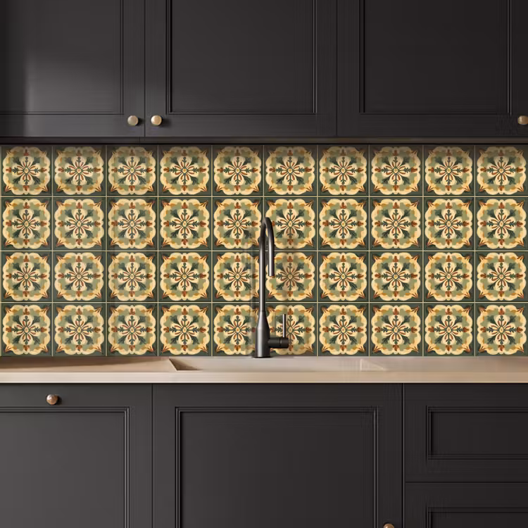 Keuken achterwand - Ornament - Patroon - Groen — 6