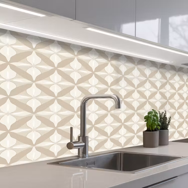 Keuken achterwand - Patroon - Klassiek - Beige — 2