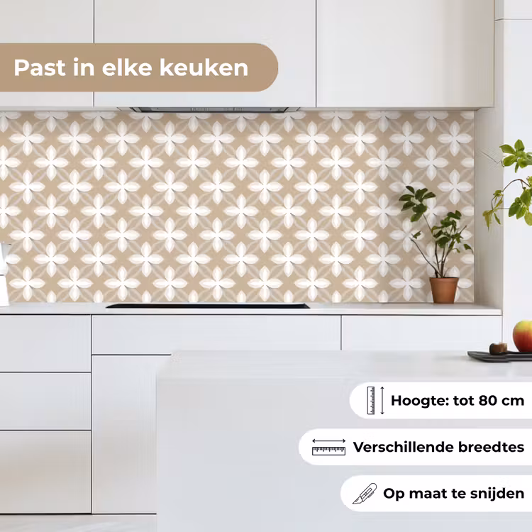 Keuken achterwand - Patroon - Symmetrisch - Beige — 7