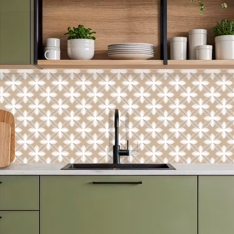 Keuken achterwand - Patroon - Symmetrisch - Beige — 8