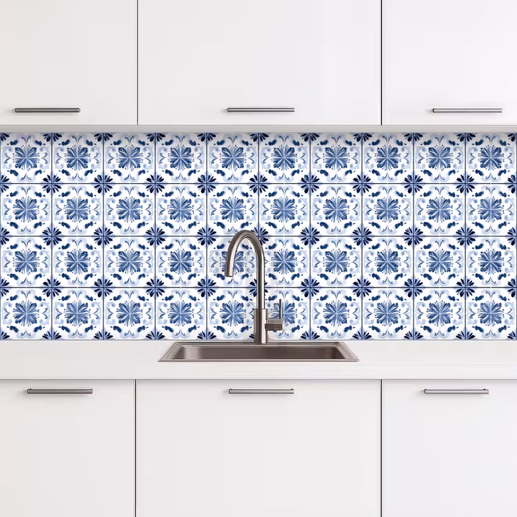 Keuken achterwand - Patroon - Tegel - Blauw — 4