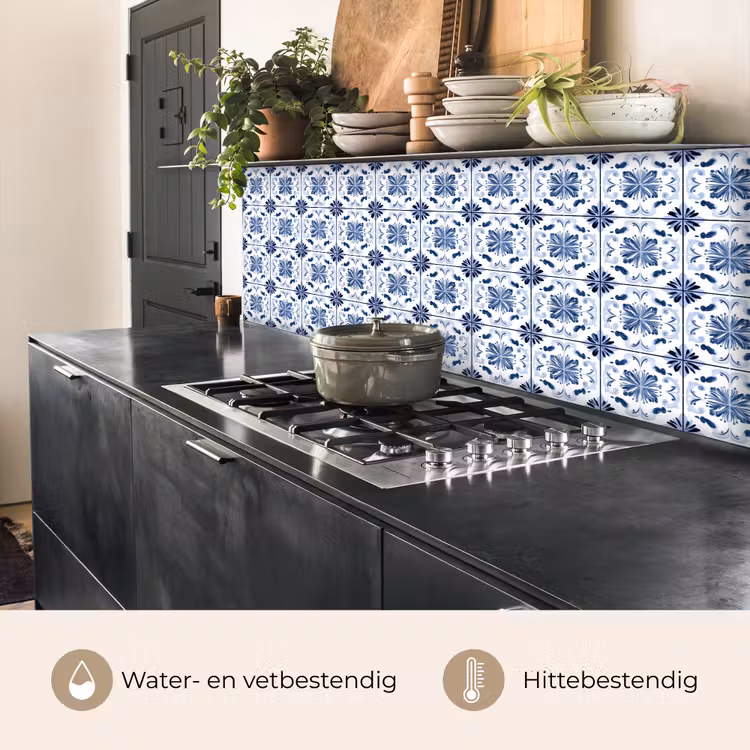 Keuken achterwand - Patroon - Tegel - Blauw — 5