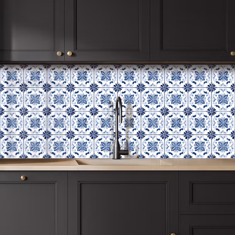 Keuken achterwand - Patroon - Tegel - Blauw — 6