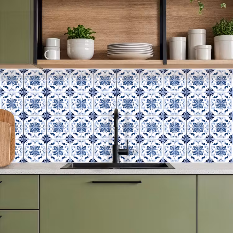 Keuken achterwand - Patroon - Tegel - Blauw — 8