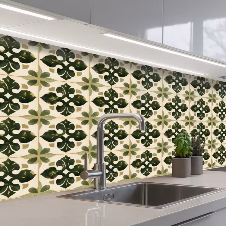 Keuken achterwand - Patroon - Tegel - Groen — 2