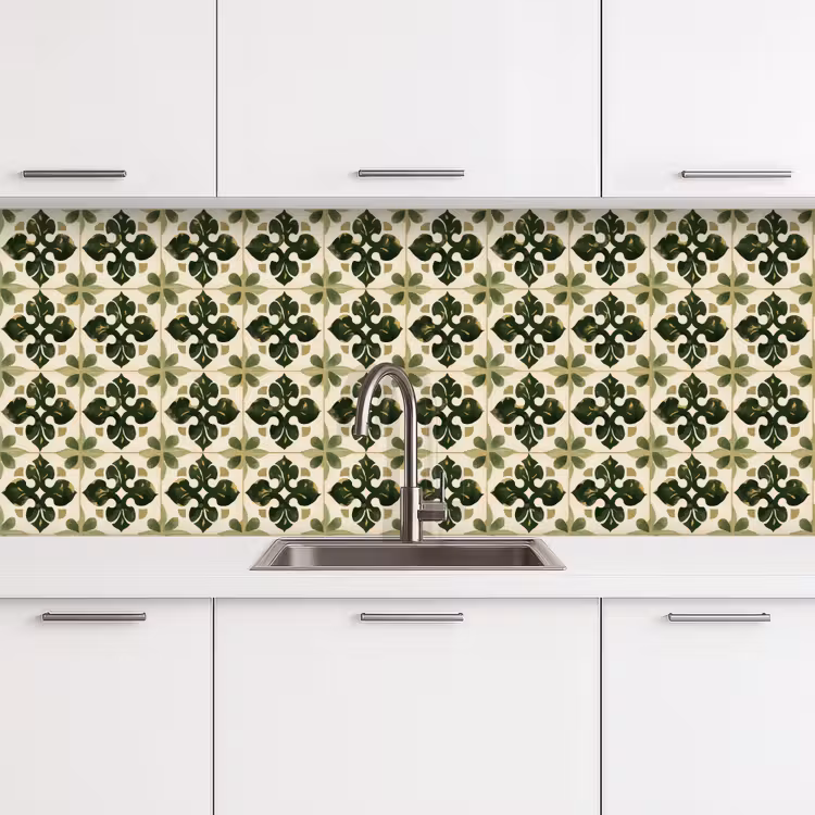 Keuken achterwand - Patroon - Tegel - Groen — 4
