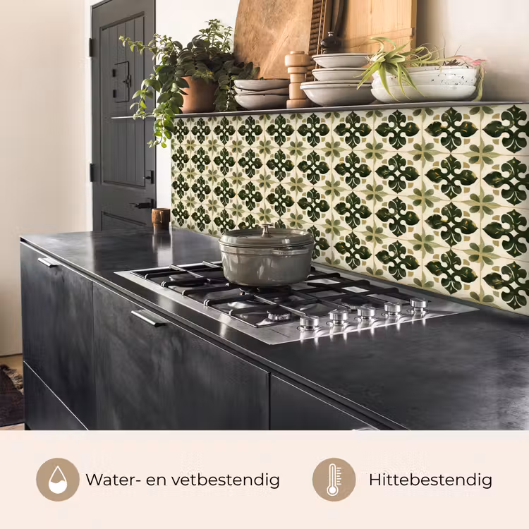 Keuken achterwand - Patroon - Tegel - Groen — 5