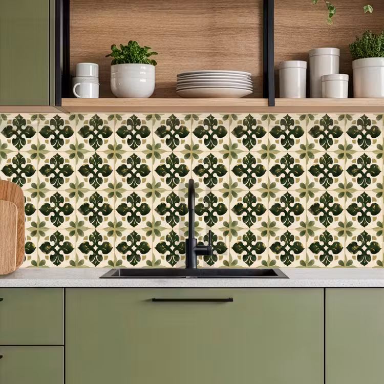 Keuken achterwand - Patroon - Tegel - Groen — 8
