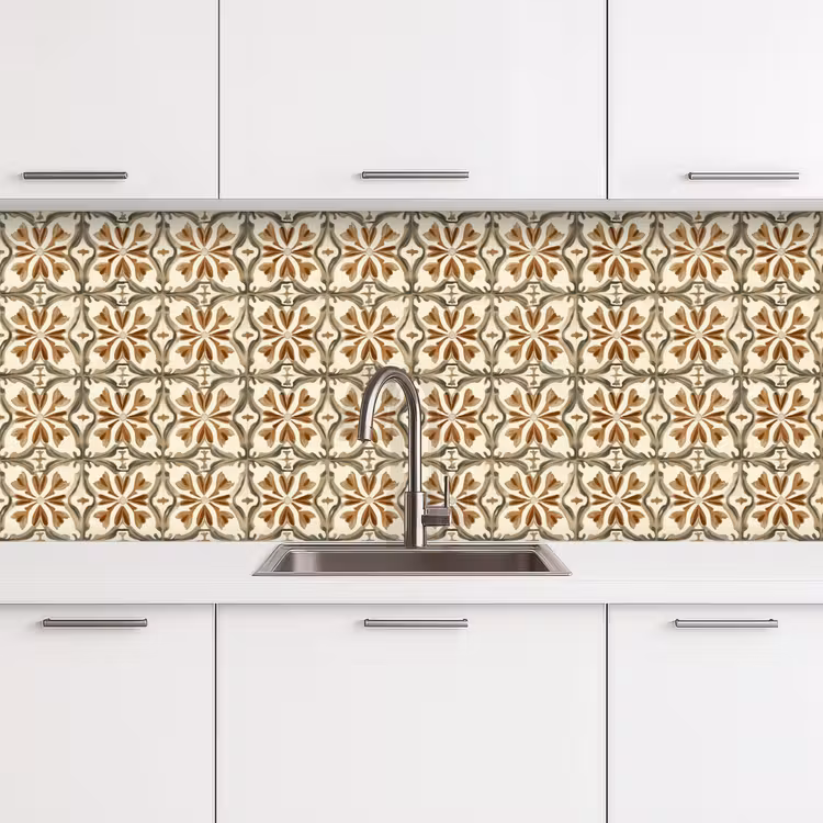 Keuken achterwand - Siertegel - Patroon - Bruin — 4