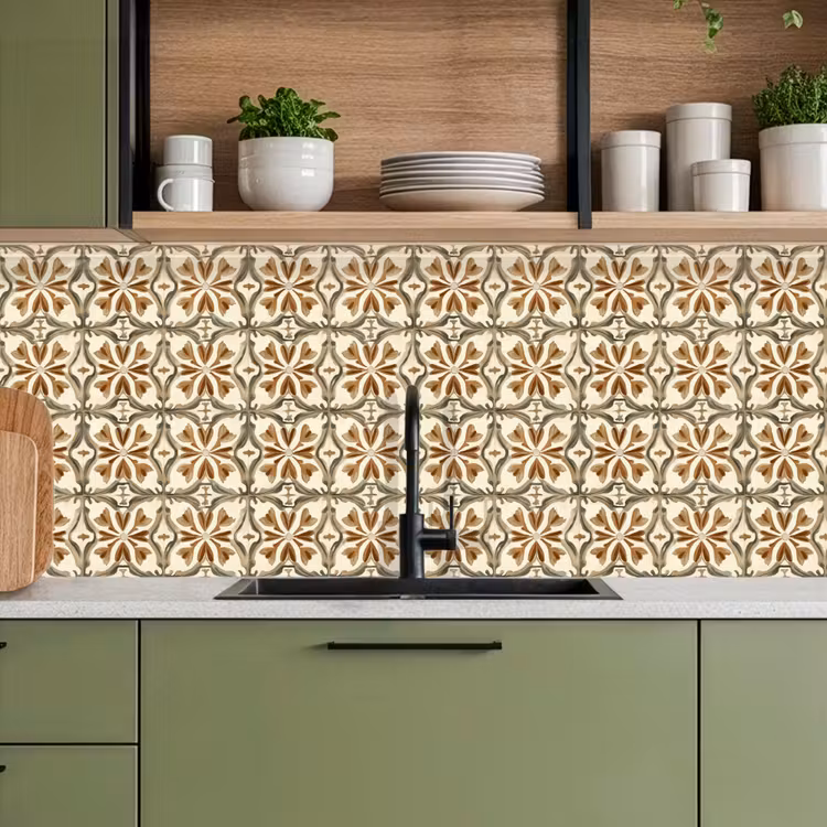 Keuken achterwand - Siertegel - Patroon - Bruin — 8