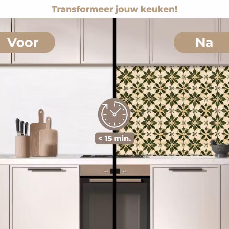 Keuken achterwand - Tegel - Dessin - Groen — 3