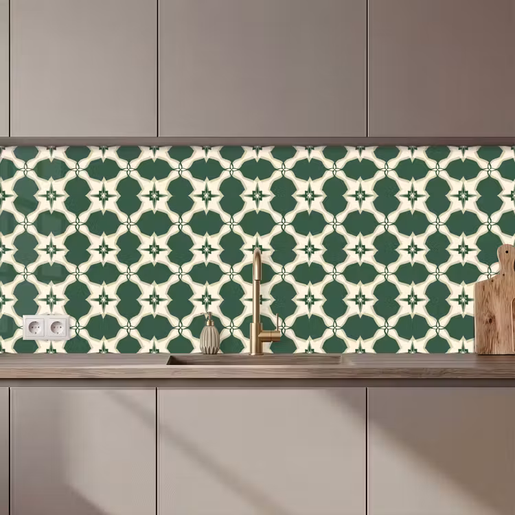 Keuken achterwand - Tegel - Klassiek - Groen — 1