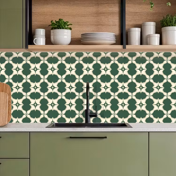Keuken achterwand - Tegel - Klassiek - Groen — 8