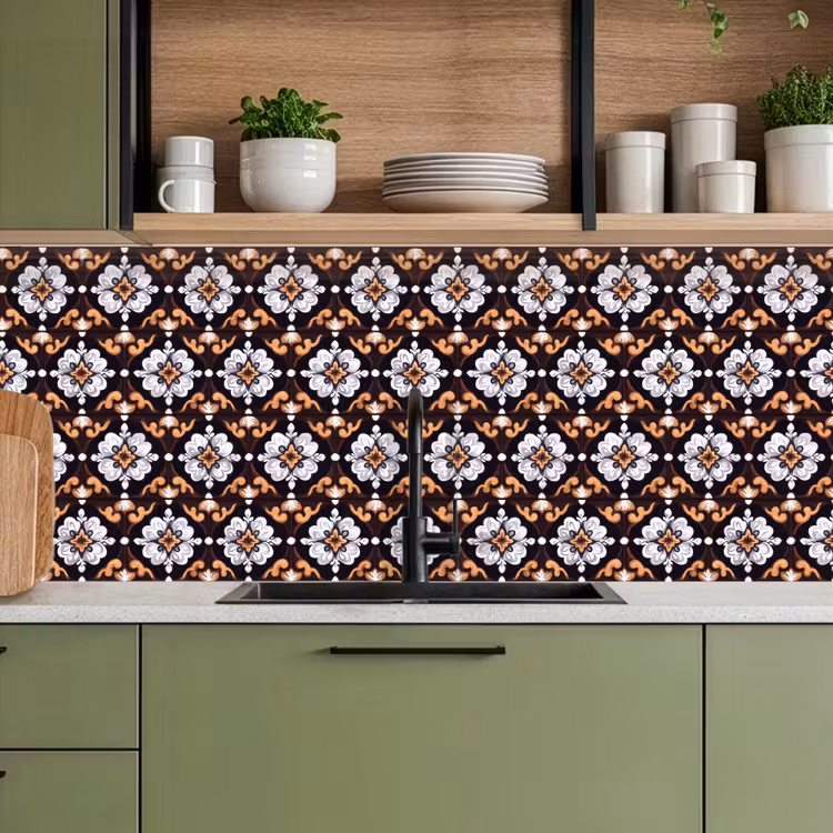 Keuken achterwand - traditioneel - Element - Kleurrijk — 8