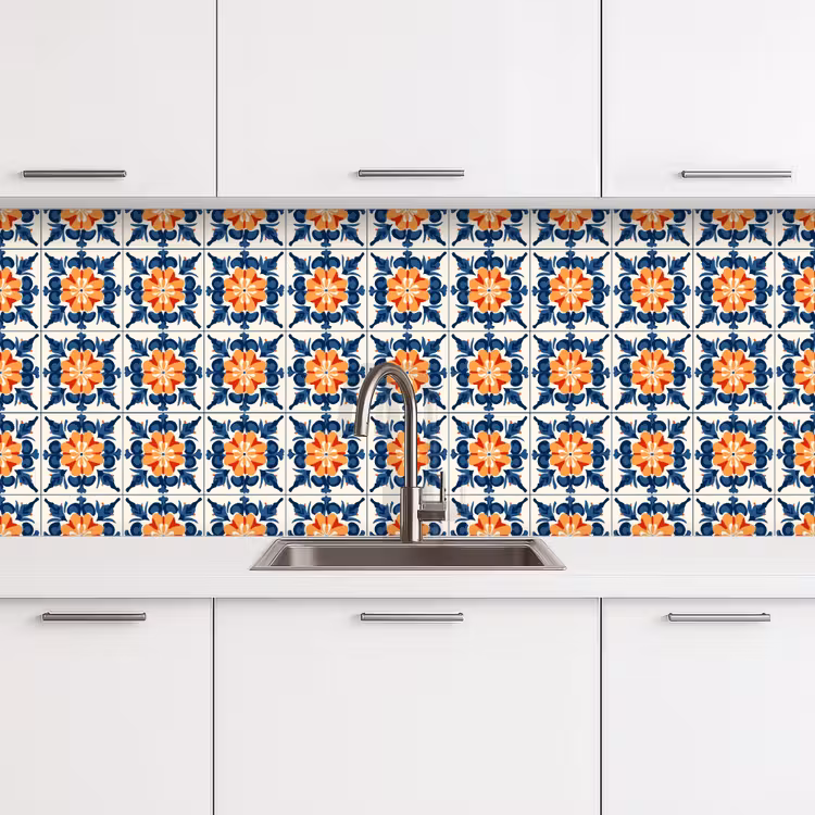 Keuken achterwand - Traditioneel - Tegel - Oranje — 4