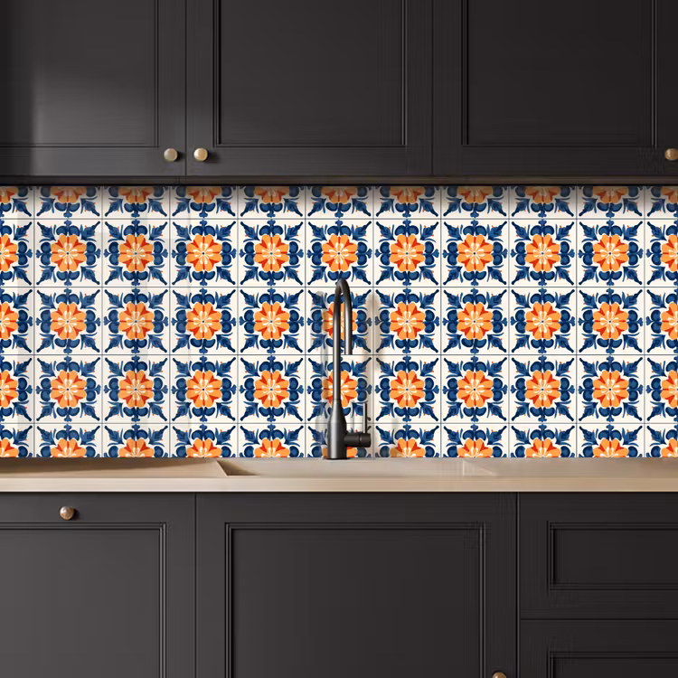 Keuken achterwand - Traditioneel - Tegel - Oranje — 6